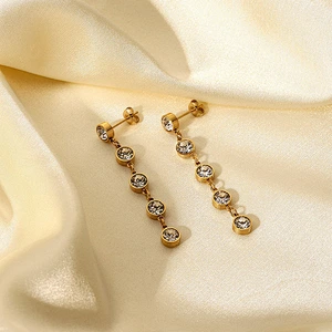 Fashion Zircon Drop Earrings Tassel Earrings
