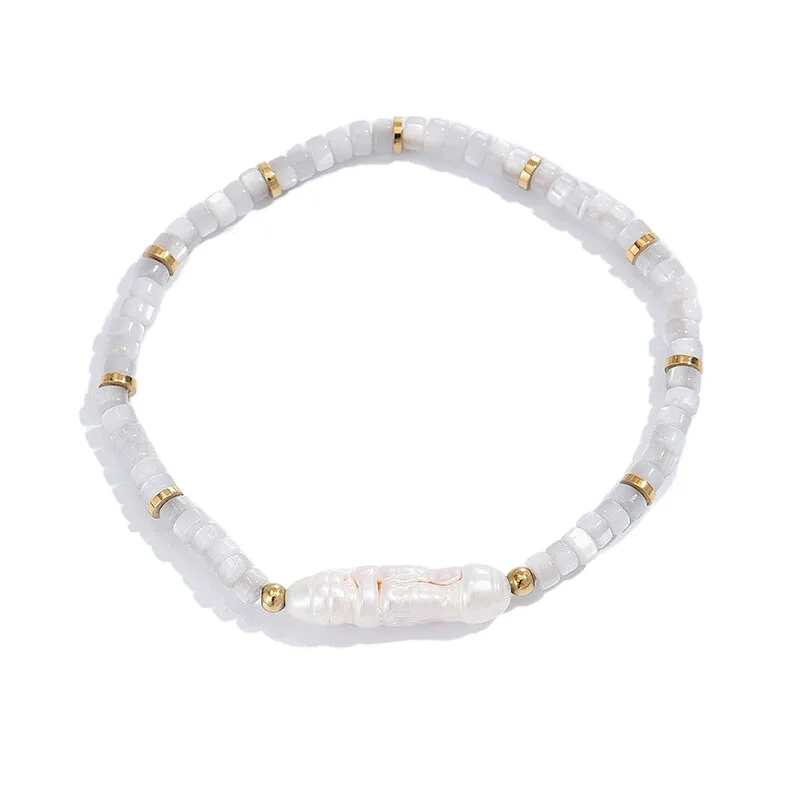 Bohemian Pink Bracelet Fashion Freshwater Pearl Bracelet