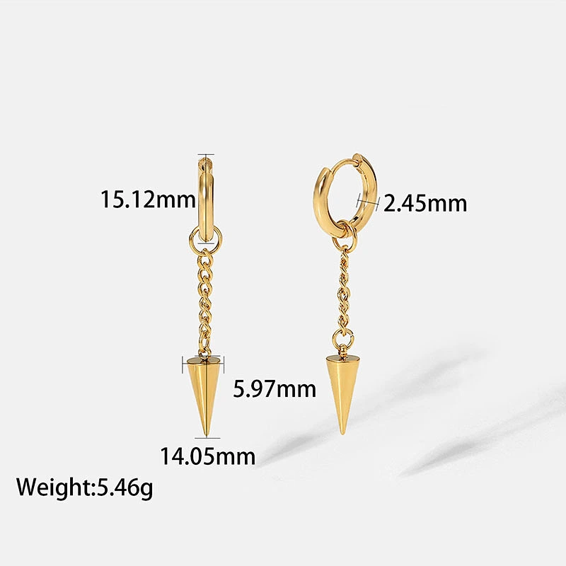 Fashion Titanium Steel Stud Earrings Pendant Earrings