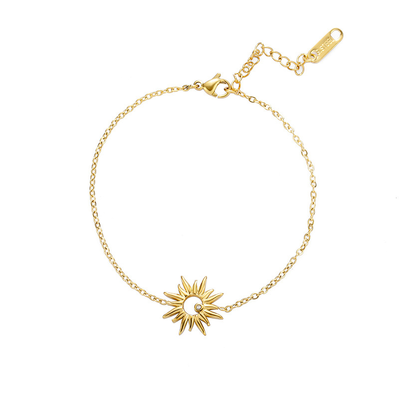 Sunflower Bracelet Zircon Simple Titanium Steel Bracelet