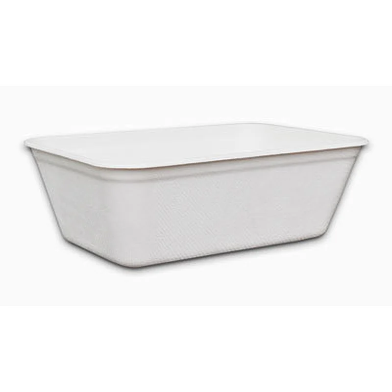 Sugarcane/Bagasse-650ml Food Container‚ Unbleached