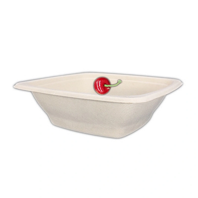 Sugarcane/Bagasse-24oz Square Bowl, Unbleached