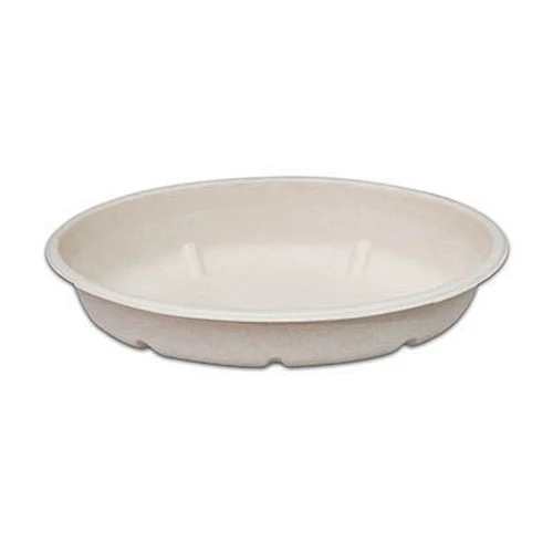 Sugarcane/Bagasse-Oval Bowl‚ Unbleached