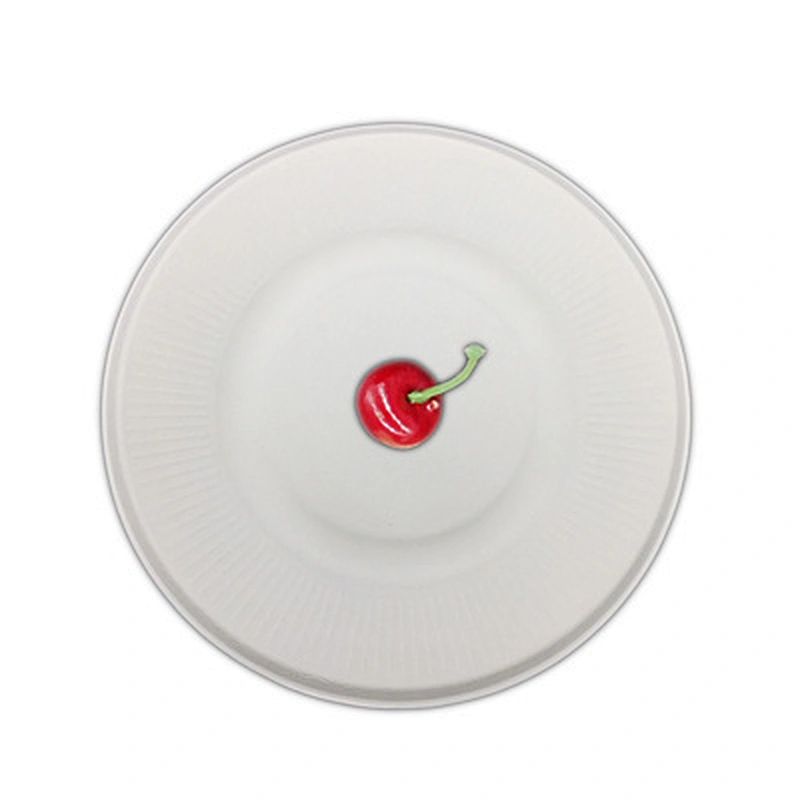 Sugarcane/Bagasse-21cm Rippled Plate‚ Unbleached