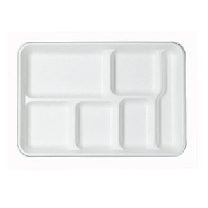 Sugarcane/Bagasse-6 compartment Tray
