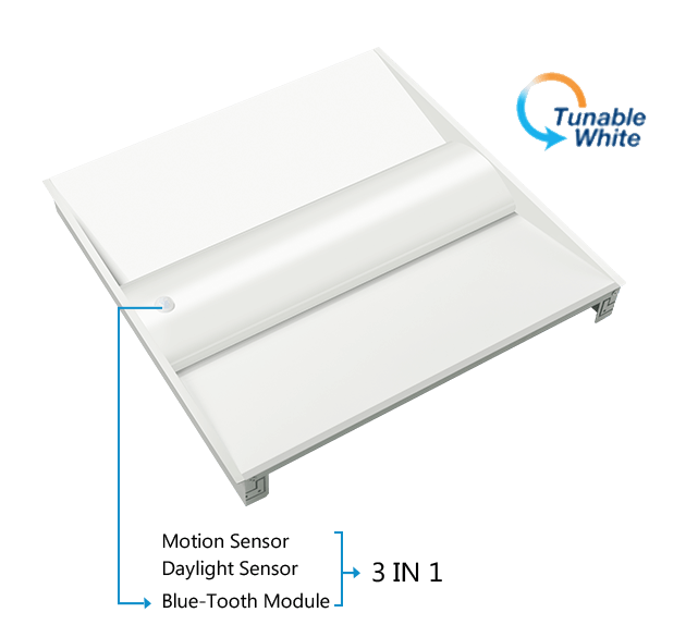 Bluetooth smart tunable white troffer light