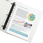 Premium quality plastic 100 pcs per pack file folder bag A4 clear 11 holes loose leaf documents sheet protector