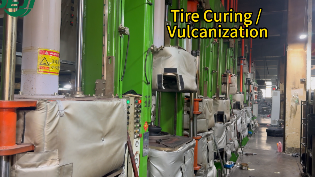 DEJI TIRE motorcycle tire production line in Qingdao China