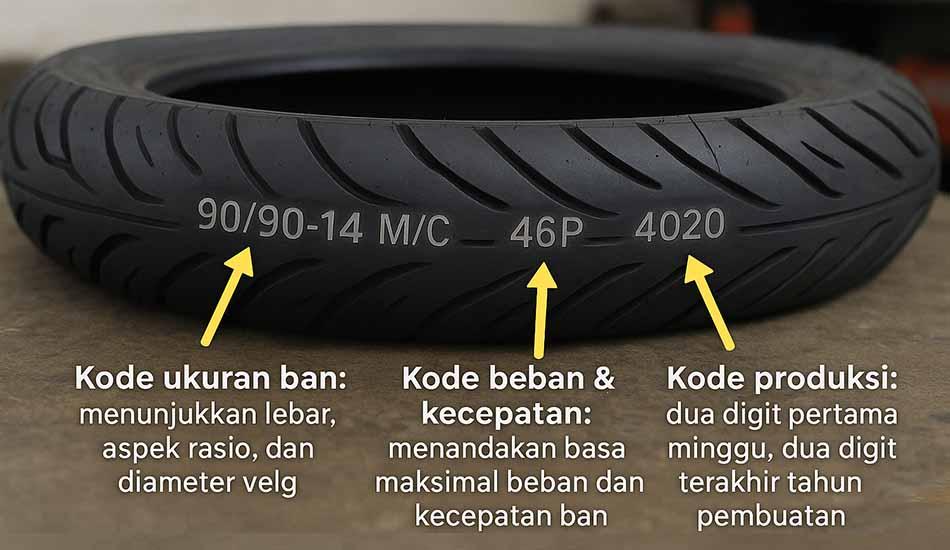Motorcycle tire technical specification sheet for importer product verification