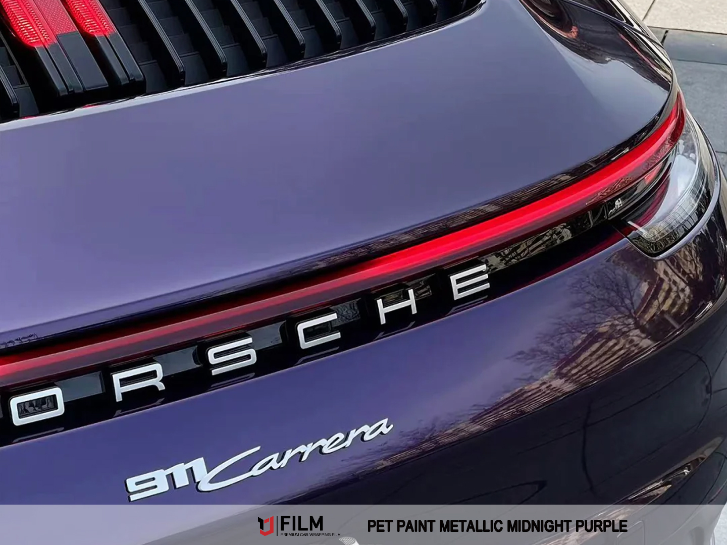 dark purple car wrap