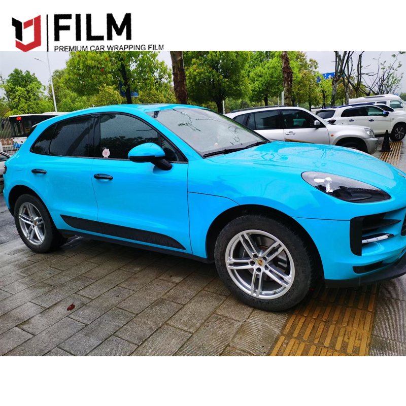 YAJIU Crystal Miami Blue Car Wrap Film