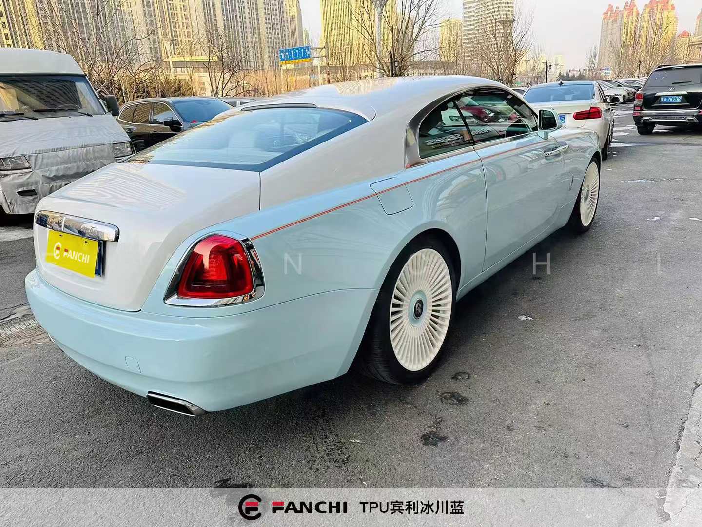 Glacier Blue Car Wrap