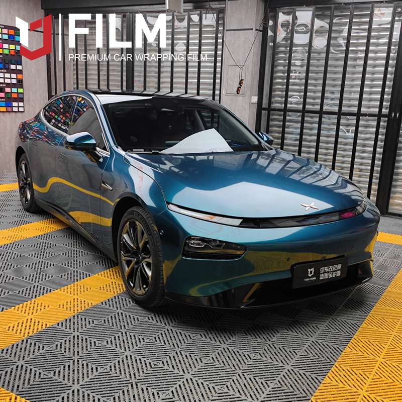 YAJIU Satin Metallic Glossy Royal Green Car Wrap Colors