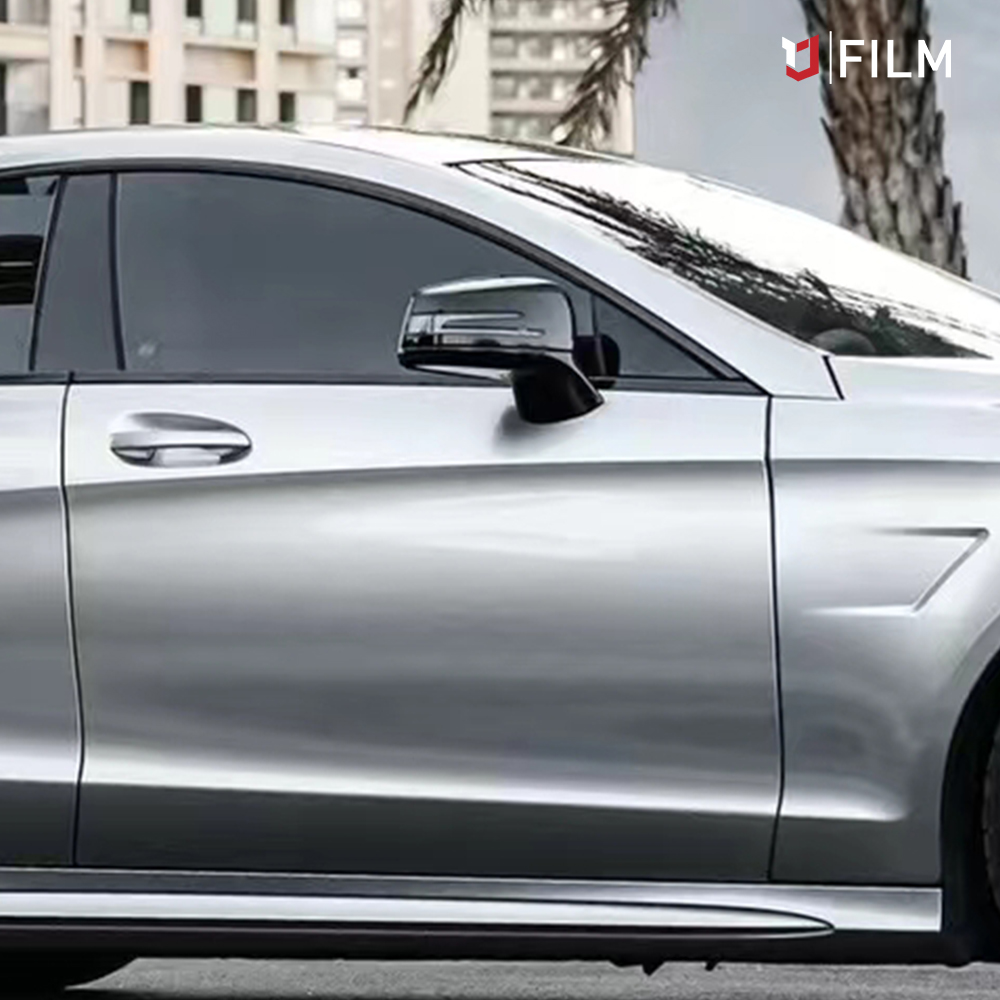 Silver Car Wrap