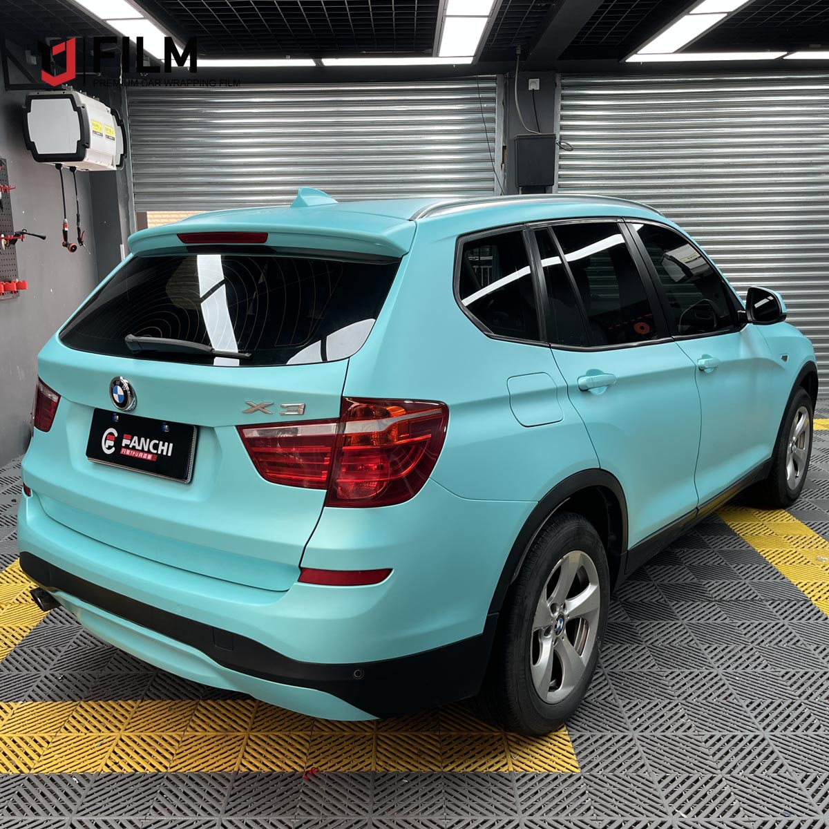 1.52x17 M Car Color Wrap Price Satin Chrome Metal Tiffany Blue Car Wrap