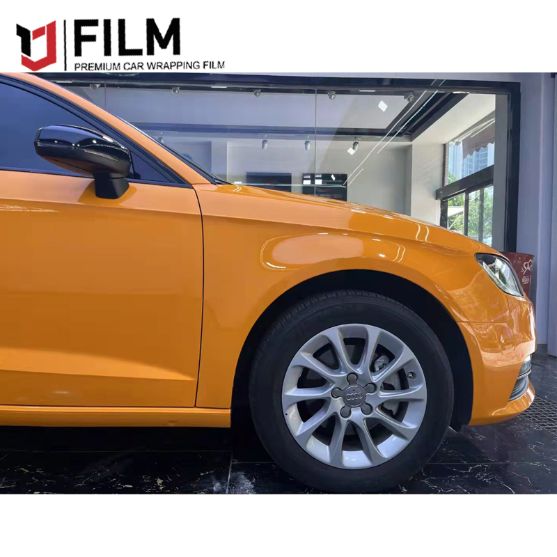 YAJIU Super Gloss Mclaren Orange Car Wrap Material