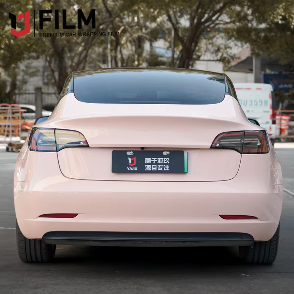 Commercial Car Wrap Pink Vinyl Super Gloss Pearl Pink Film
