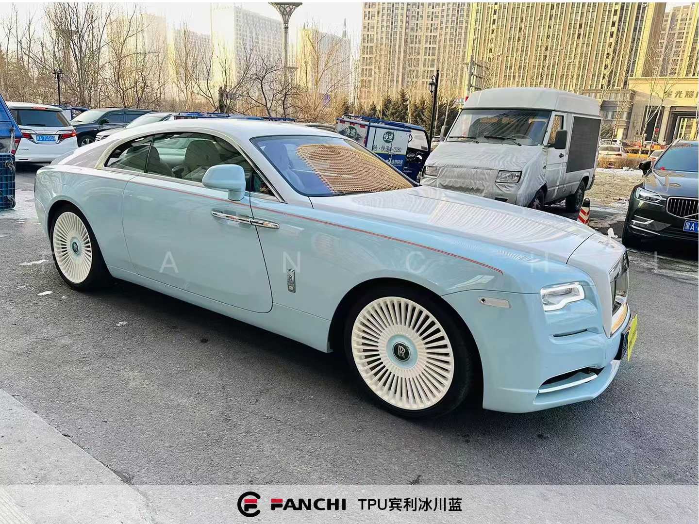 Glacier Blue Car Wrap