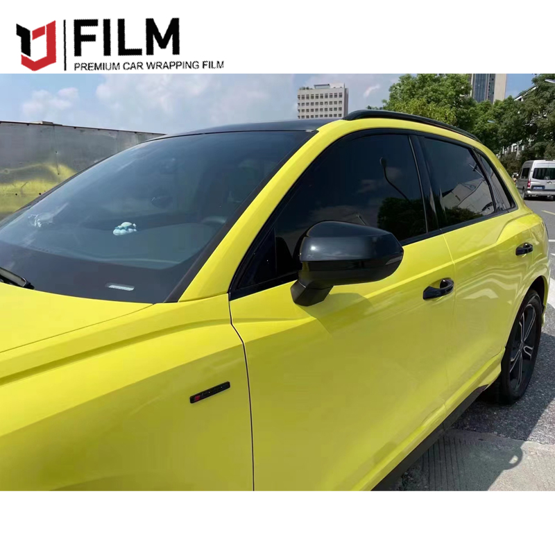 YAJIU Super Gloss Lemon Yellow Car Wrap