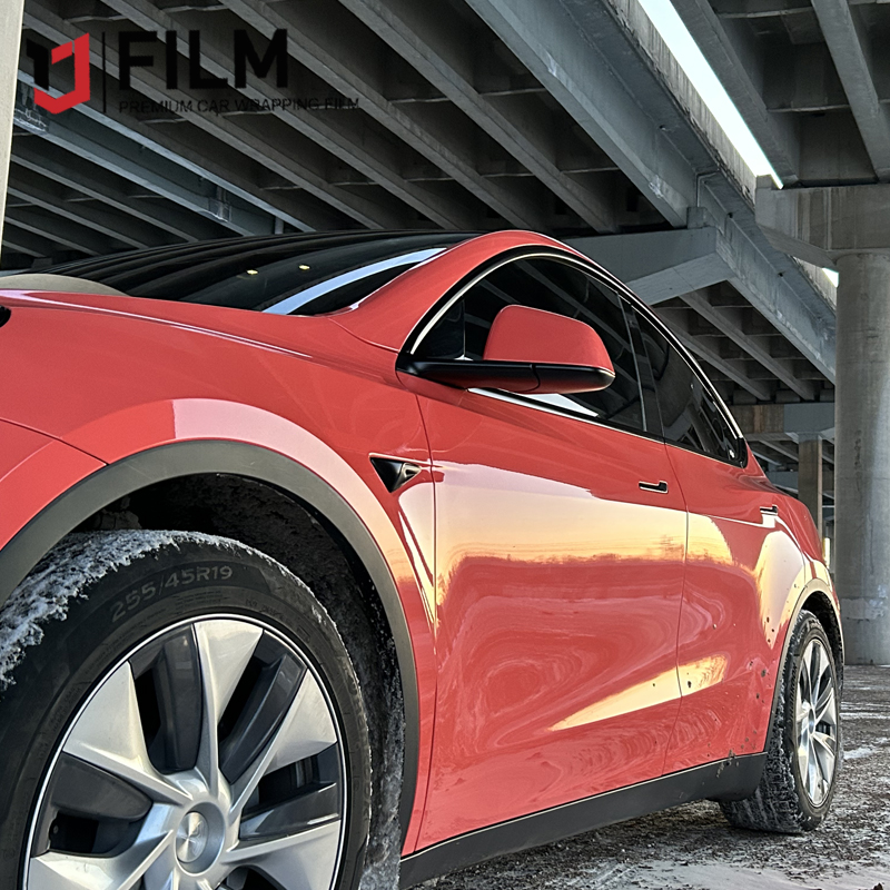 YAJIU Coral Orange Custom Vehicle Wraps Film