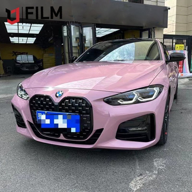 YAJIU OOLONG Milk Tea Pink Car Advertising Wrap