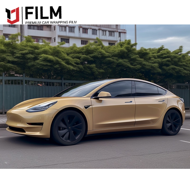 YAJIU Super Gloss Desert Yellow Automotive Vinyl