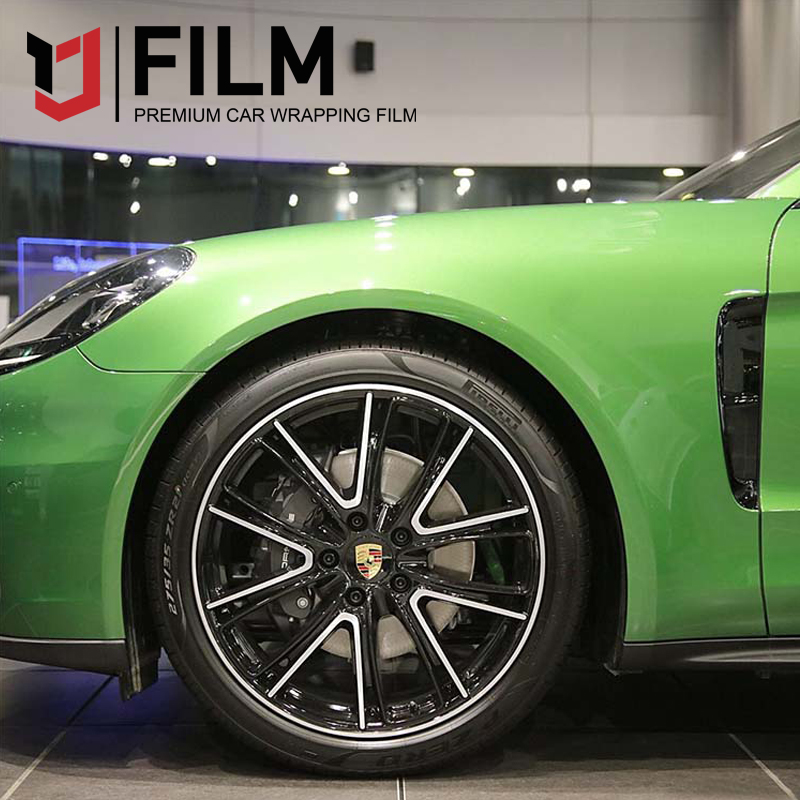 YAJIU Satin Metallic Glossy Mamba Green Custom Car Wraps