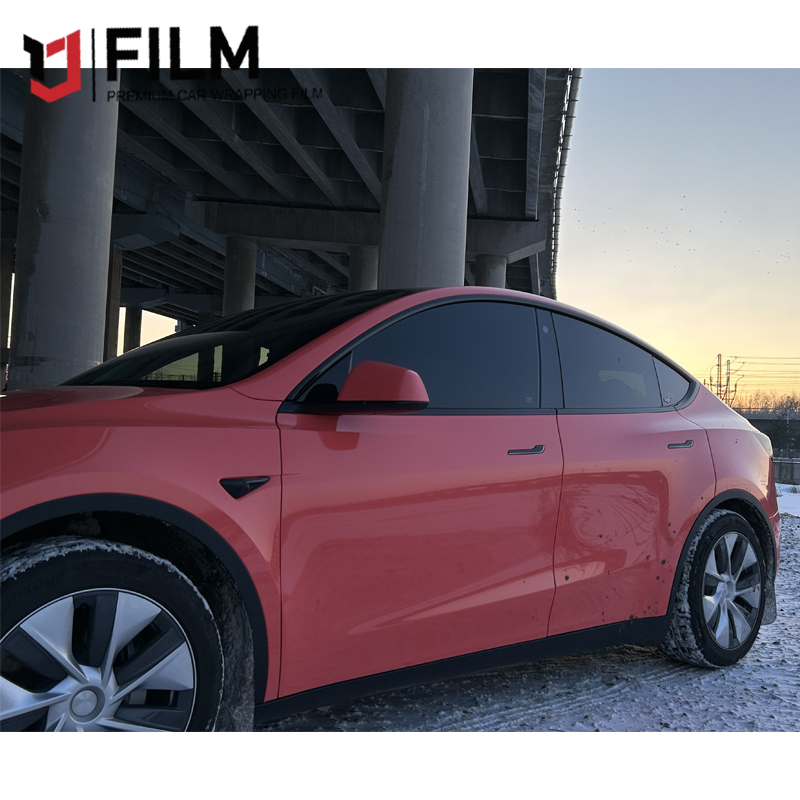 YAJIU Coral Orange Custom Vehicle Wraps Film