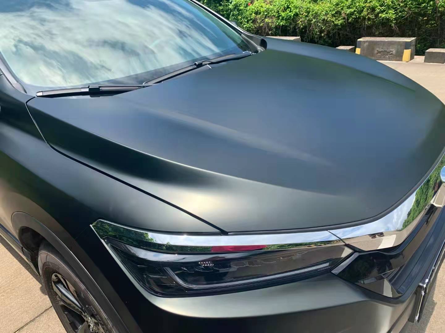 High Quality Ultra Matte Flip Black Green PVC Car Wrapping Material