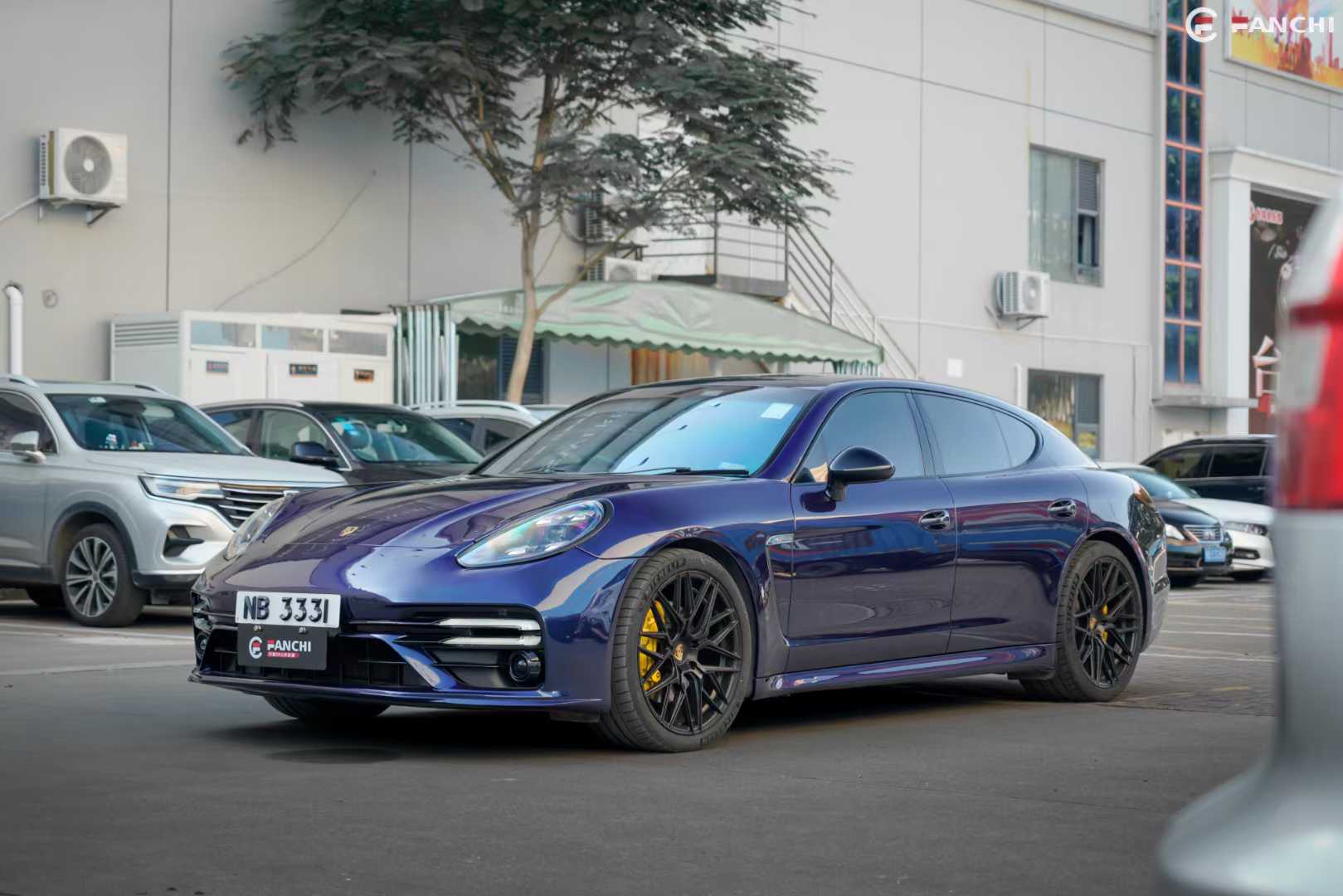 Blue Car Wrap