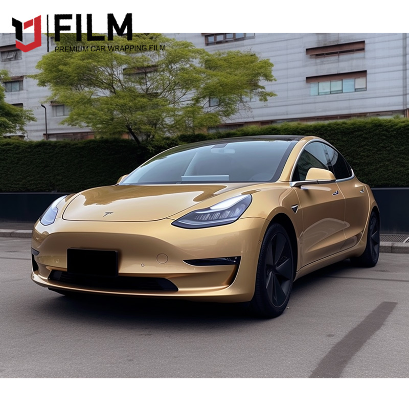 YAJIU Super Gloss Desert Yellow Automotive Vinyl