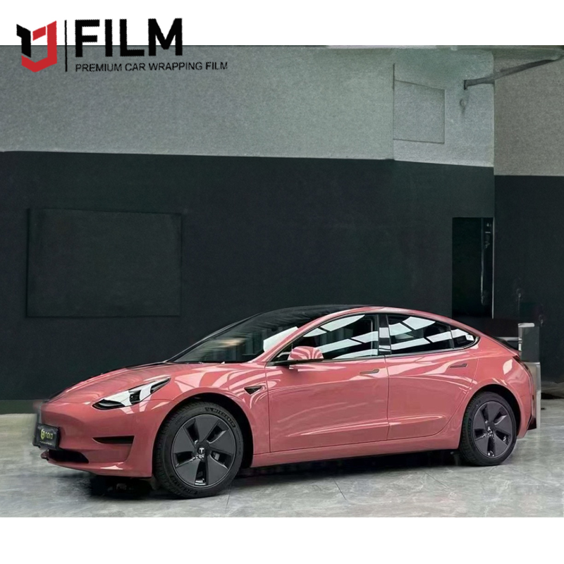 YAJIU Gloss morganlte Gem Red Auto Body Wrap