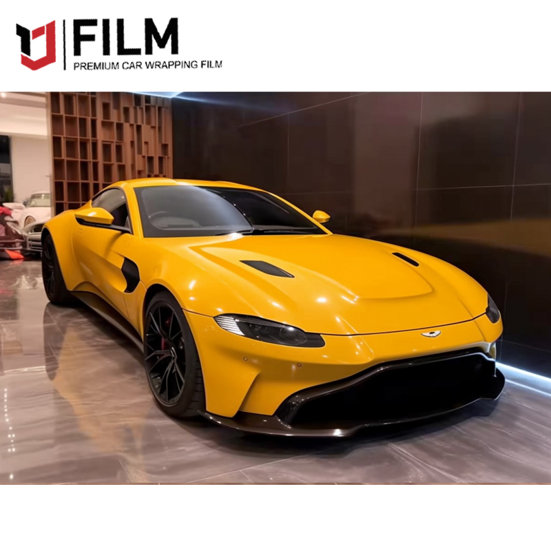YAJIU Super Gloss Sunflower Yellow Vinyl Wrap