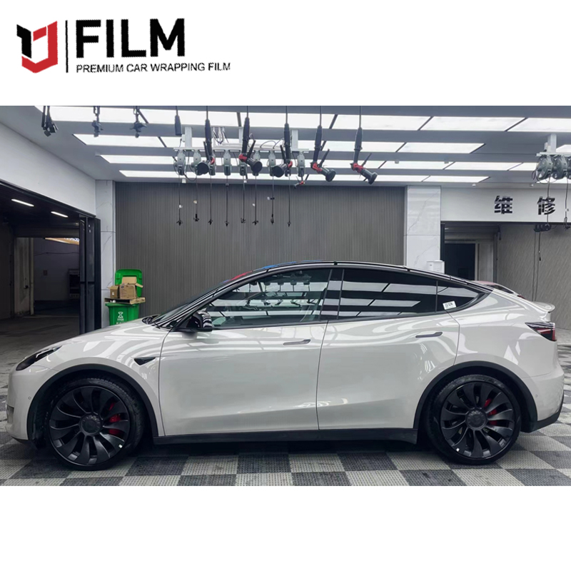 YAJIU Porsche Grey Vinyl Wrap Car