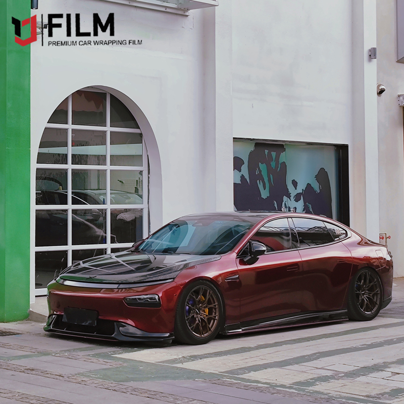 Liquid Metal Dragon Blood Red Vinyl Wrap Sheets Suppliers YAJIU