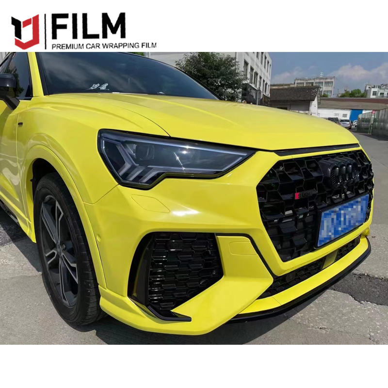 YAJIU Super Gloss Lemon Yellow Car Wrap