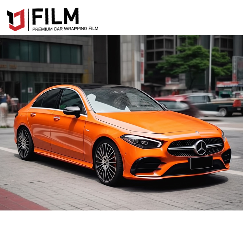 YAJIU Super Gloss Bright Orange Vinyl Wrap Film