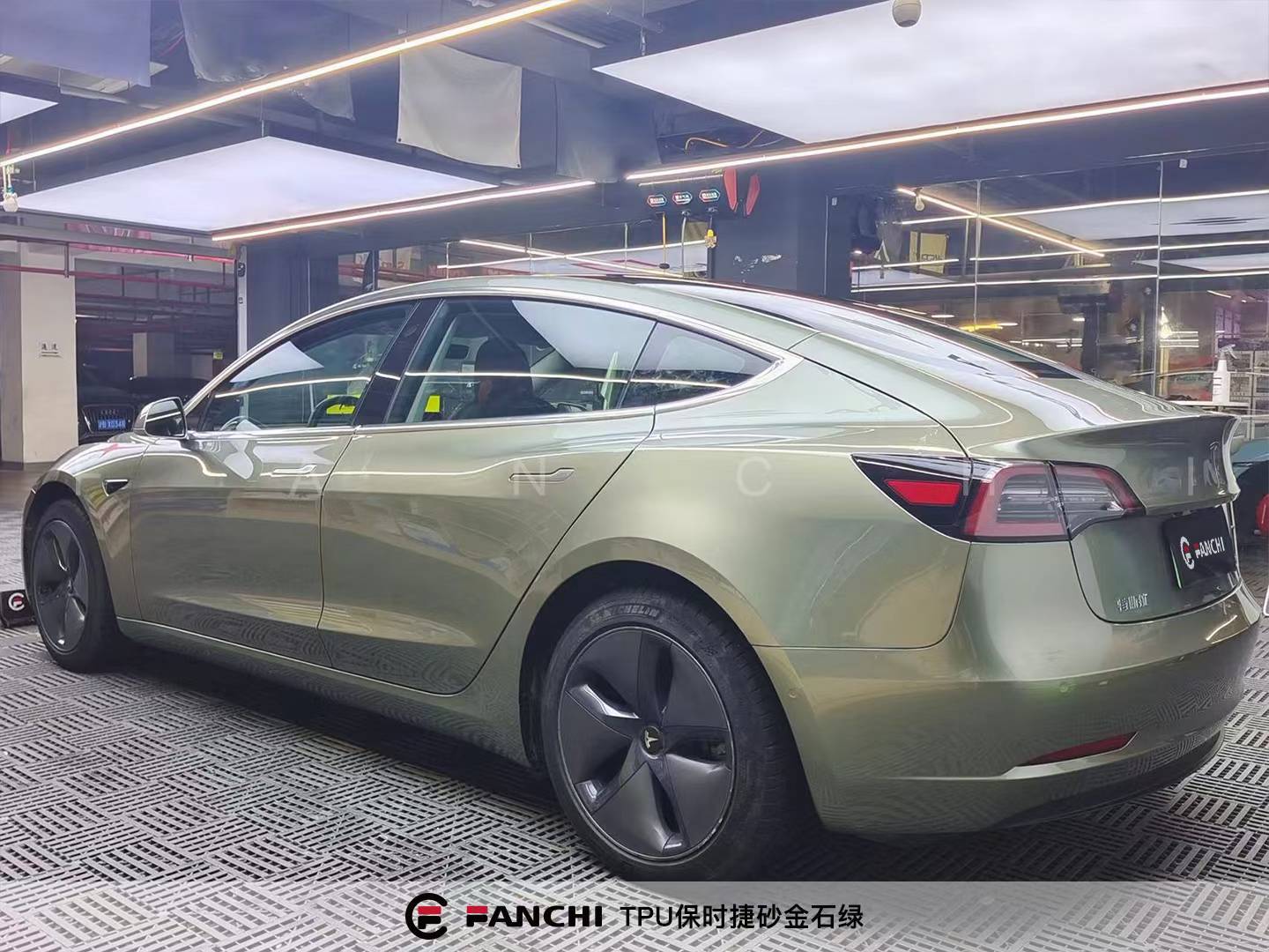 Green Car wrap