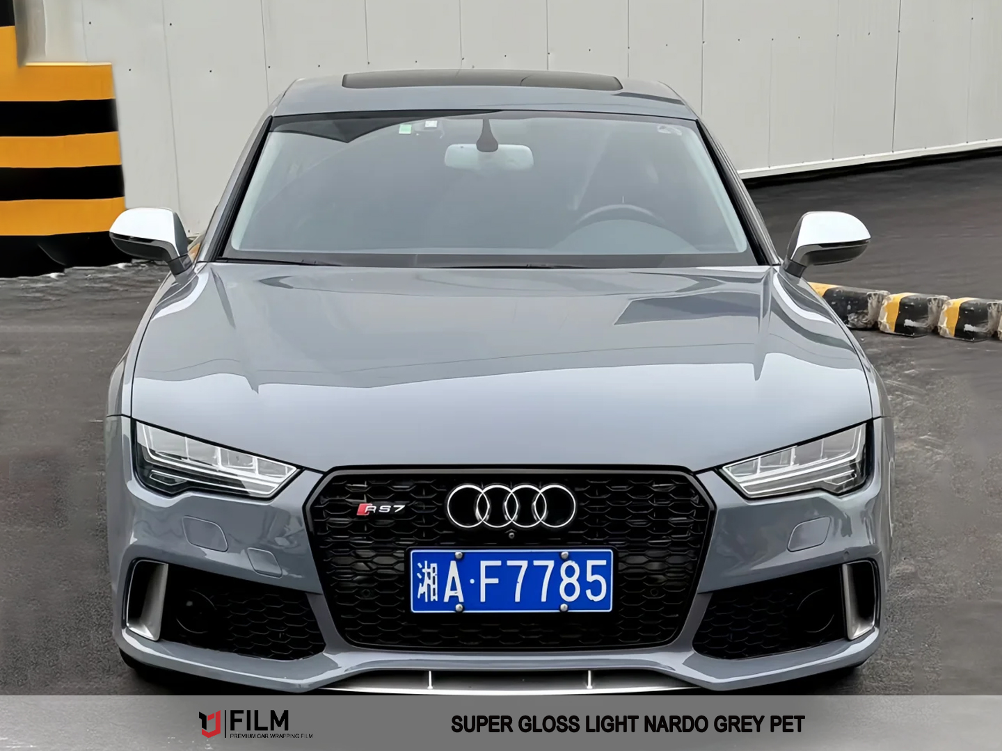 Grey Car Film Wrap
