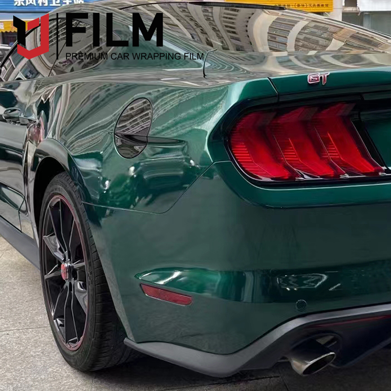 YAJIU Satin Metallic Glossy Agate Green Auto Vinyl Wrap
