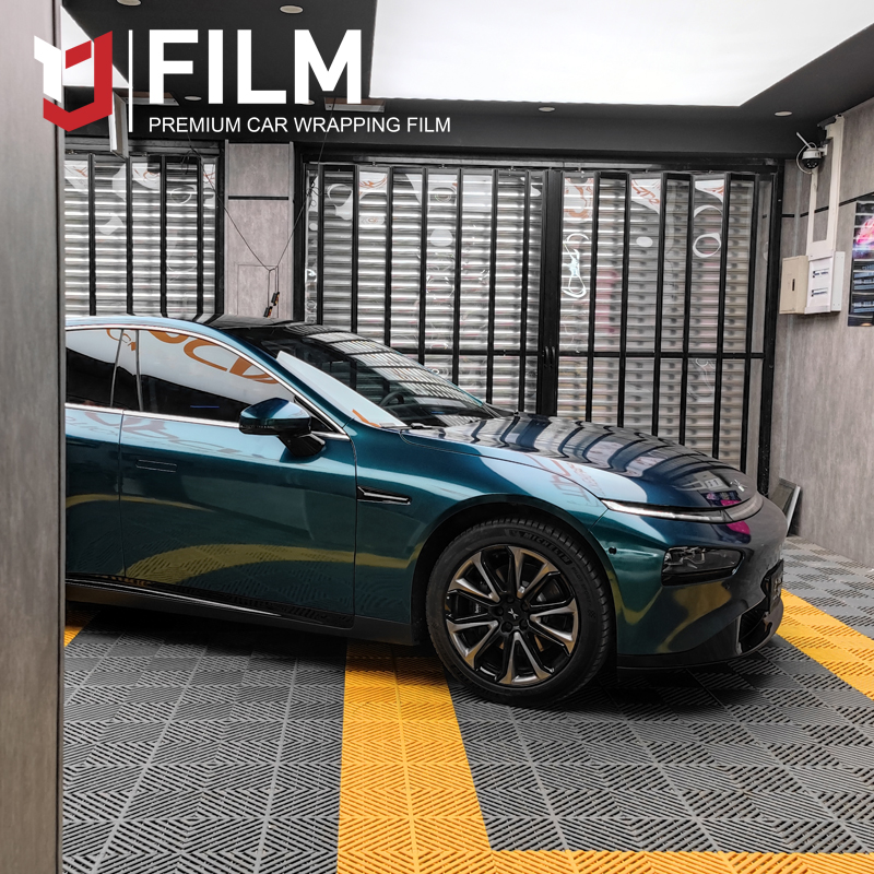 YAJIU Satin Metallic Glossy Royal Green Car Wrap Colors