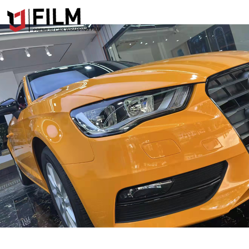 YAJIU Super Gloss Mclaren Orange Car Wrap Material