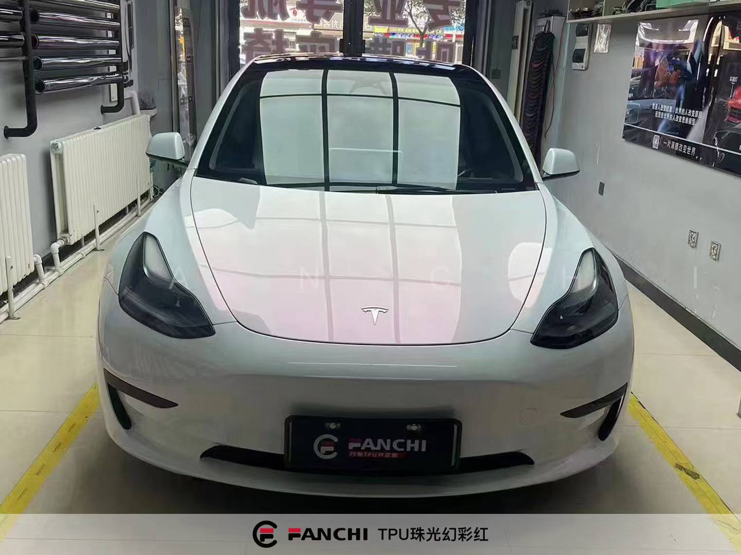 White Pearlescent Car Wrap
