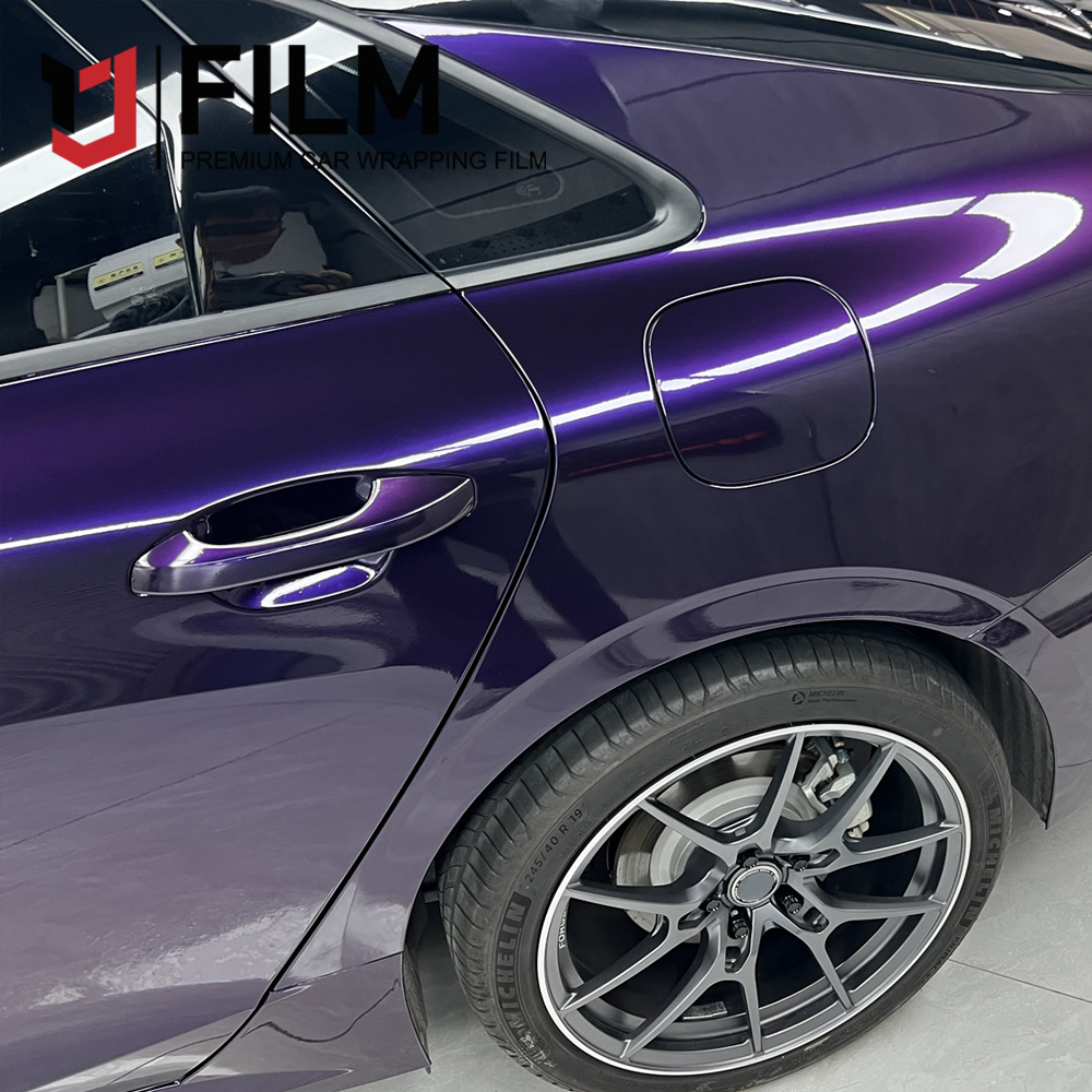 High Quality Car Films PET Paint Metallic Midnight Purple Vinyl Wrap