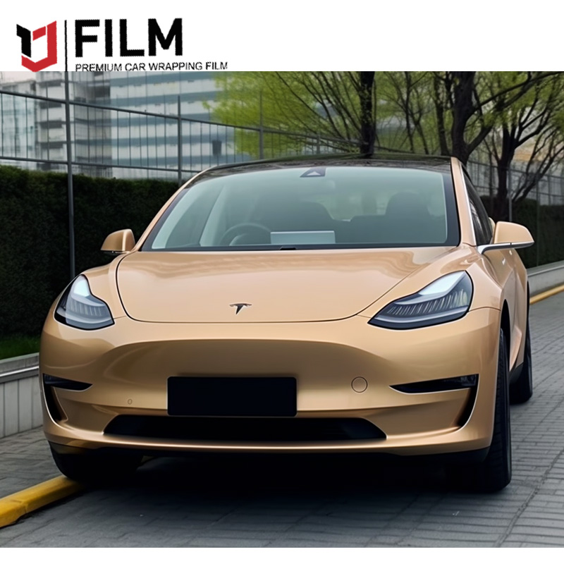 YAJIU Super Gloss Desert Yellow Automotive Vinyl