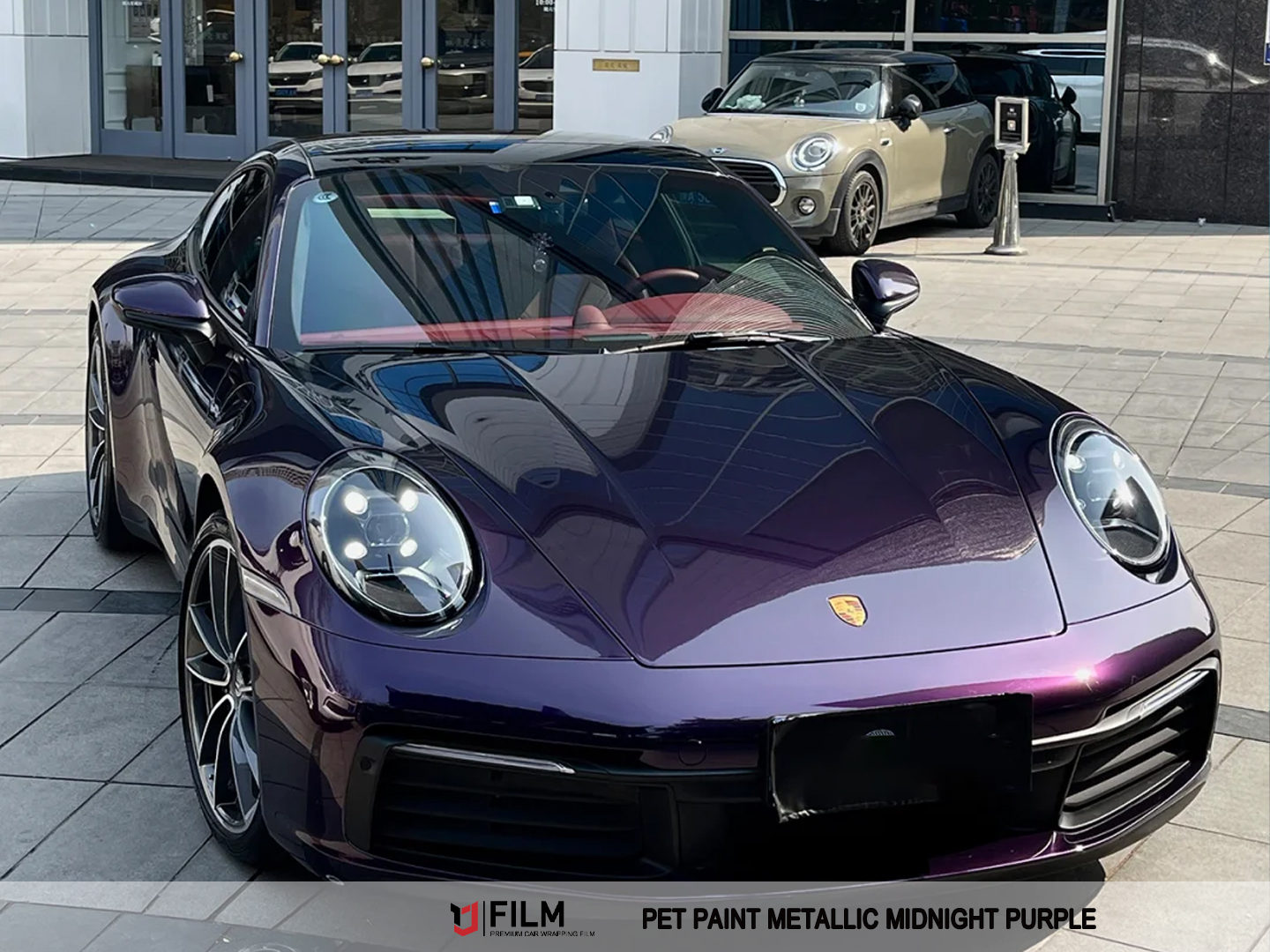 dark purple car wrap