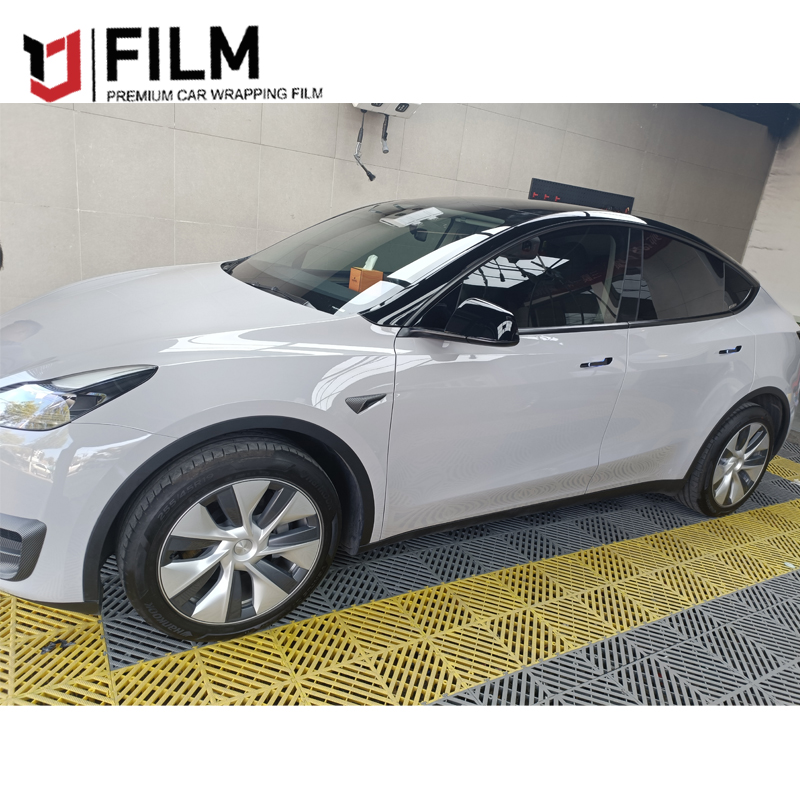 YAJIU Super Glossy Light Nardo Grey Vinyl Wrap Film