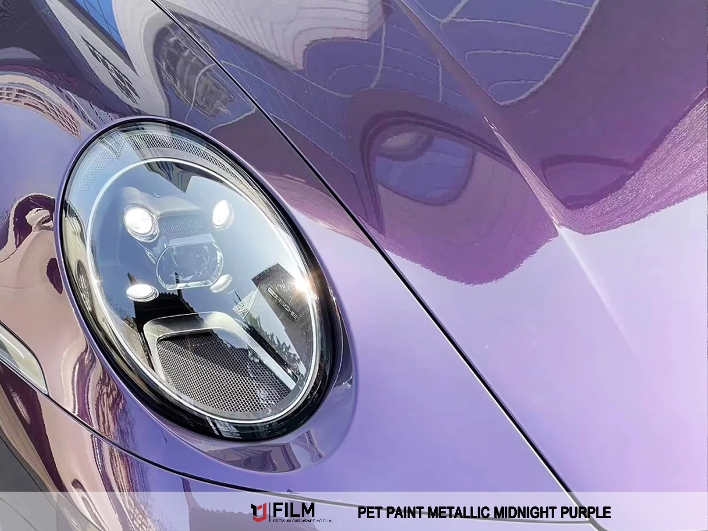 dark purple car wrap