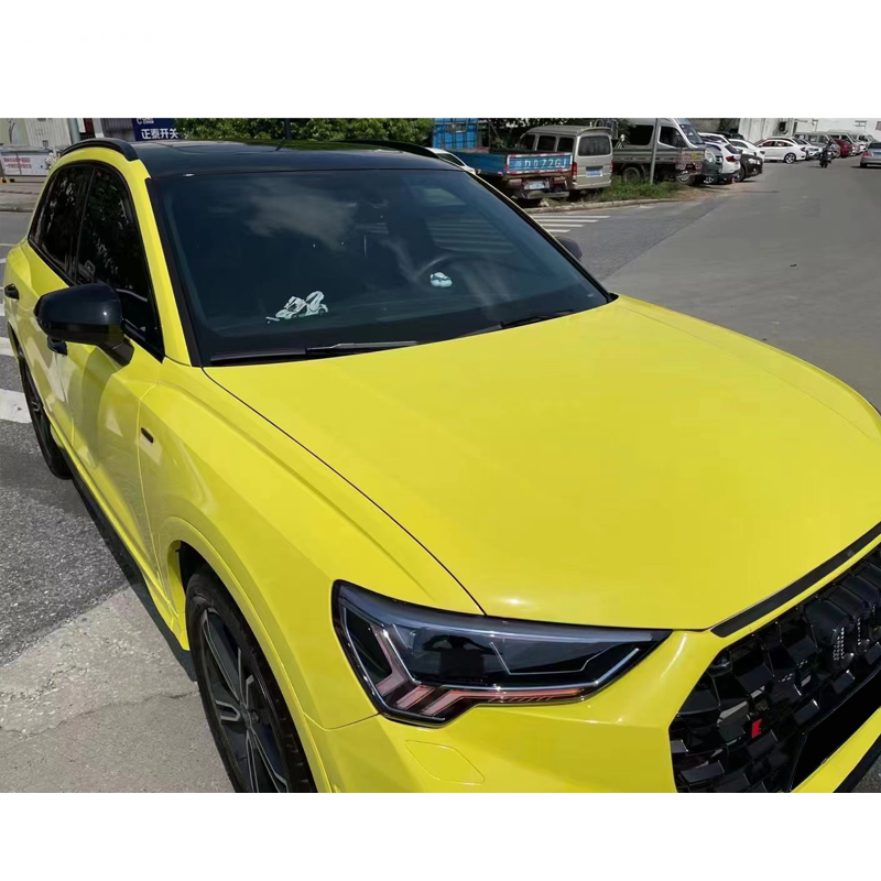 YAJIU Super Gloss Lemon Yellow Car Wrap