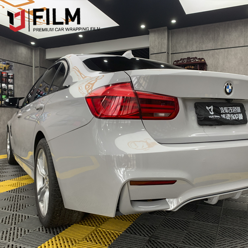 YAJIU Super Gloss Brooklyn Grey Car Wrap